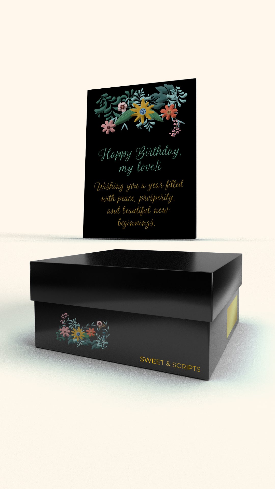 Midnight Floral Birthday Personalized Digital Gift Experience