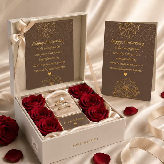 Damascus Floral Anniversary Personalized Digital Gift Box