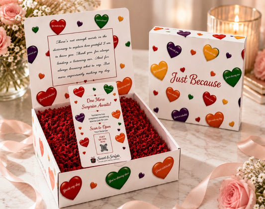 Sweet & Scripts™ Just Because Presentation Box with QR Greeting Card